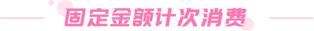 固定金额计次消费